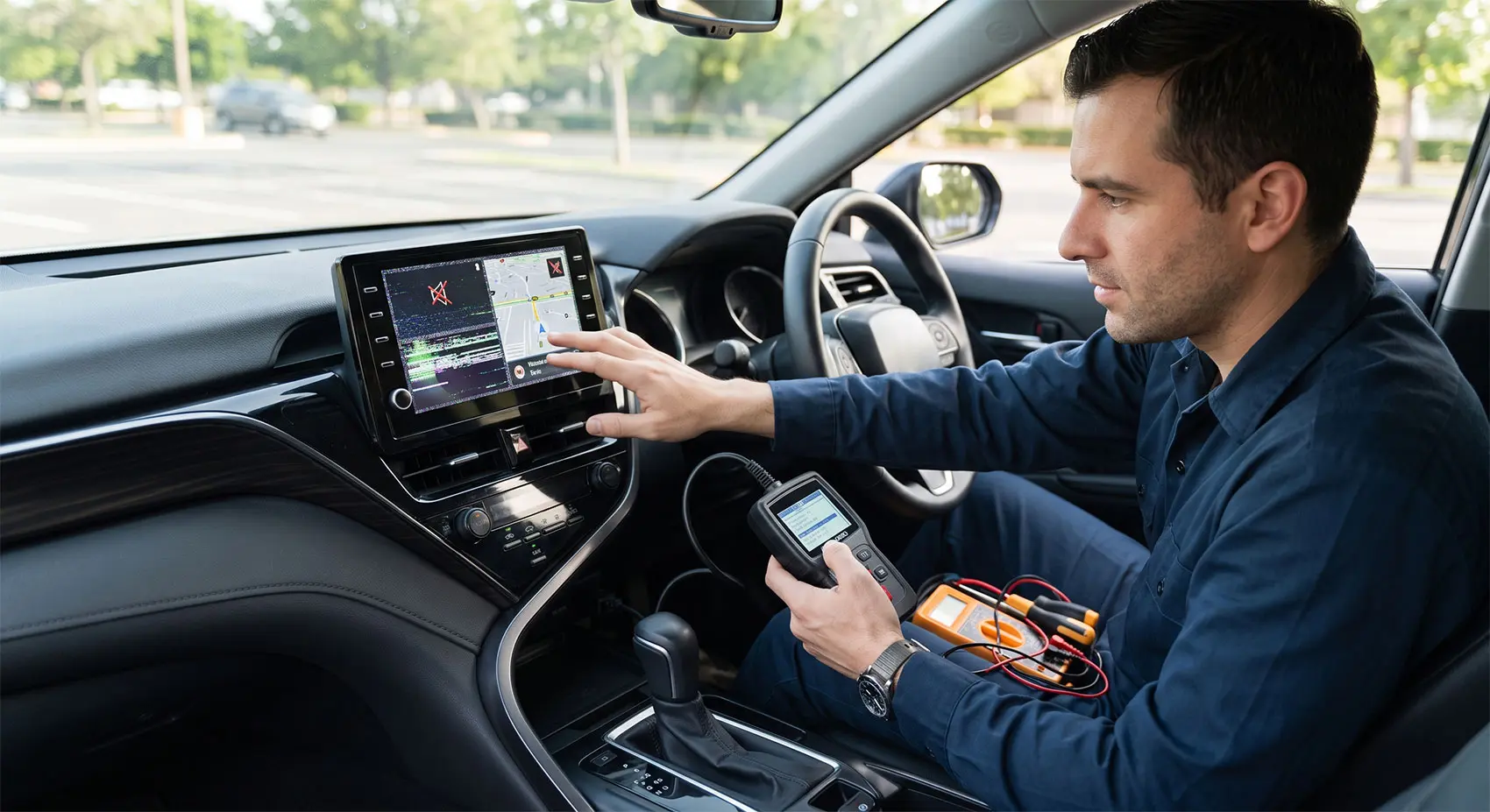 Diagnosing and fixing common car infotainment touchscreen glitches while driving